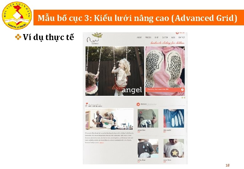 Mẫu bố cục 3: Kiểu lưới nâng cao (Advanced Grid) v Ví dụ thực
