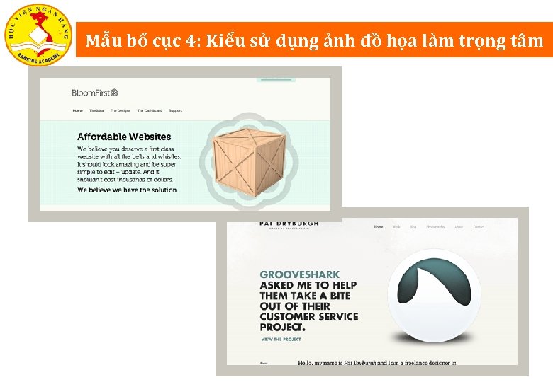 Mẫu bố cục 4: Kiểu sử dụng ảnh đồ họa làm trọng tâm 22