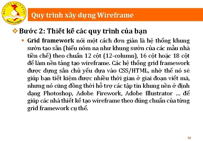 Quy trình xây dựng Wireframe v Bước 2: Thiết kế các quy trình của