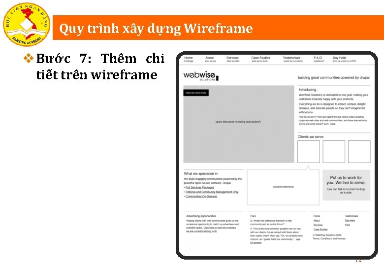 Quy trình xây dựng Wireframe v Bước 7: Thêm chi tiết trên wireframe 72