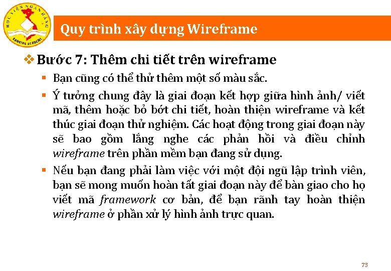 Quy trình xây dựng Wireframe v Bước 7: Thêm chi tiết trên wireframe §