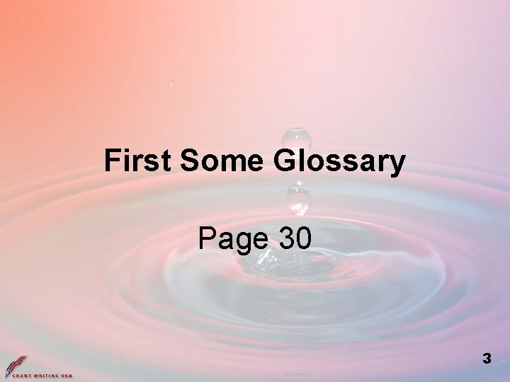 First Some Glossary Page 30 3 