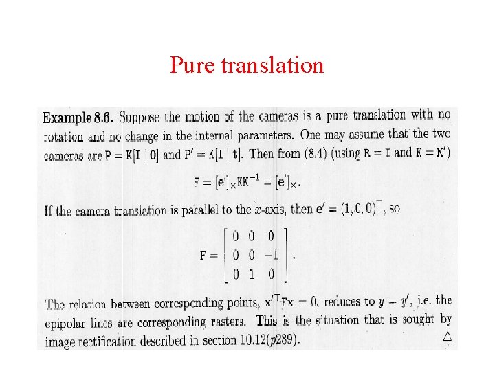 Pure translation Pure translation