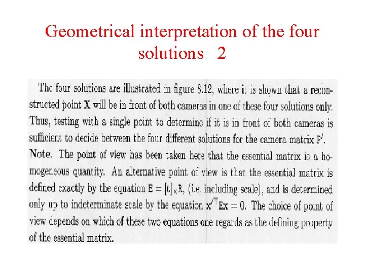 Geometrical interpretation of the four solutions 2 Geometrical interpretation of the four solutions 2