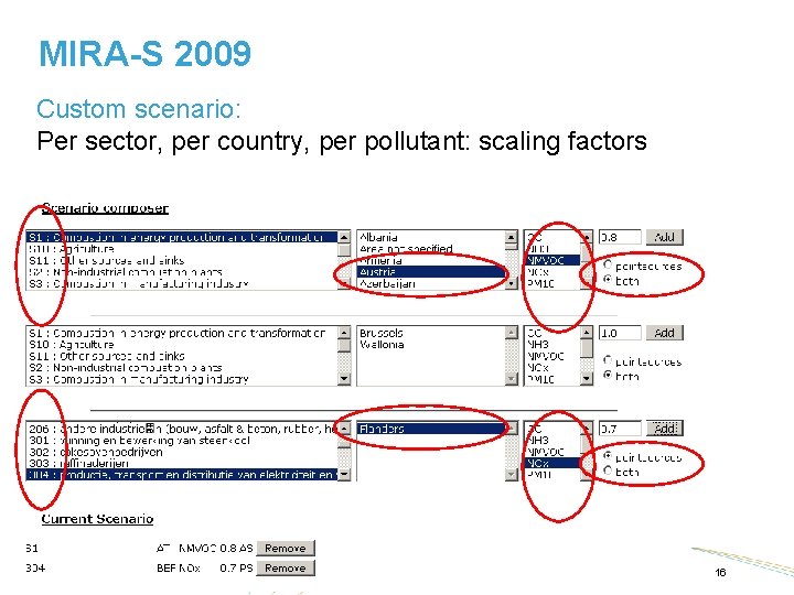 MIRA-S 2009 Custom scenario: Per sector, per country, per pollutant: scaling factors 03/12/2020 ©