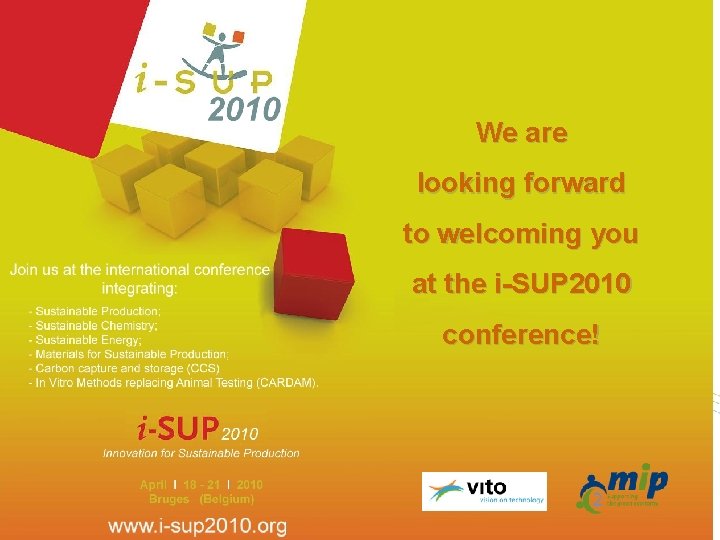 We are looking forward to welcoming you at the i-SUP 2010 03/12/2020 conference! 