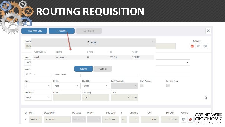 ROUTING REQUISITION 