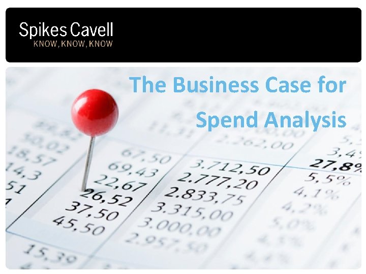 The Business Case for Spend Analysis 