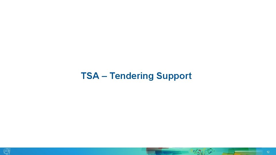 TSA – Tendering Support 15. 05. 2019 EDMS 2150115 G. SEGURA 12 