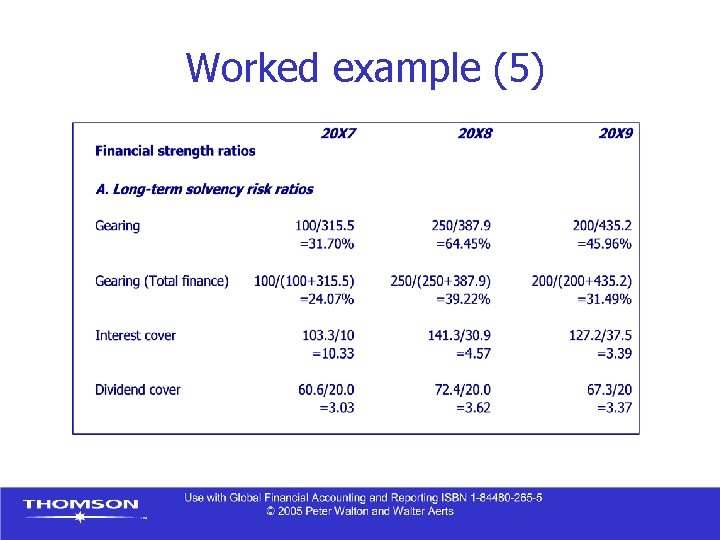 Worked example (5) 