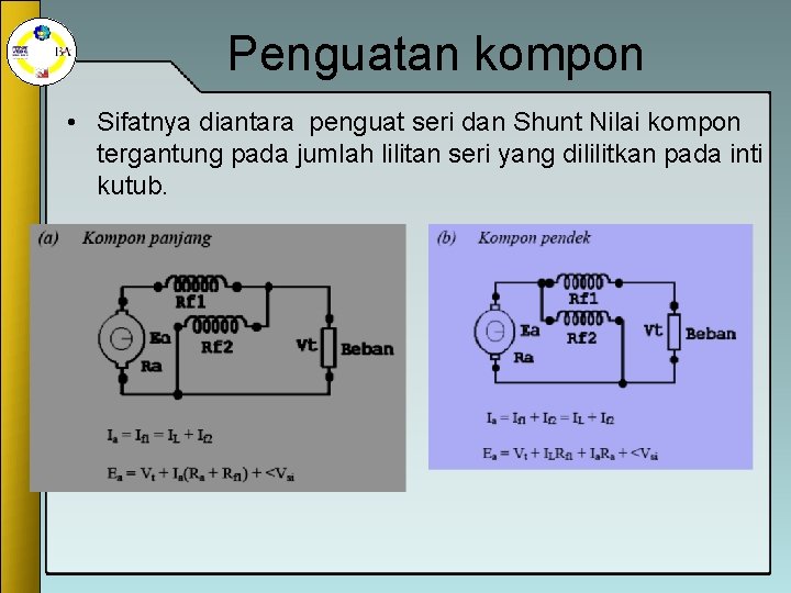 Penguatan kompon • Sifatnya diantara penguat seri dan Shunt Nilai kompon tergantung pada jumlah