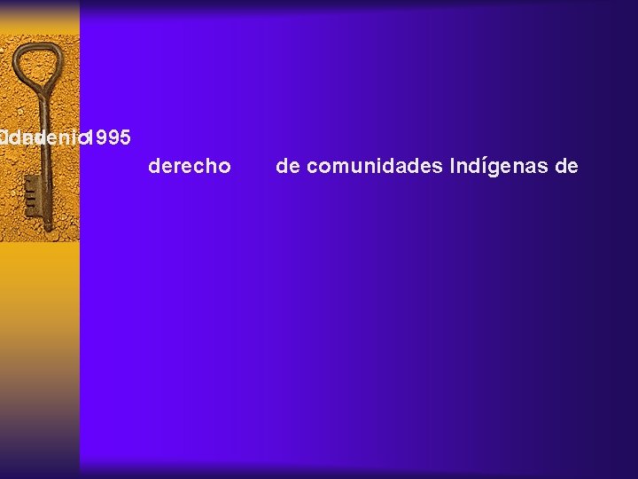 sidad Convenio 1995 derecho de comunidades Indígenas de 