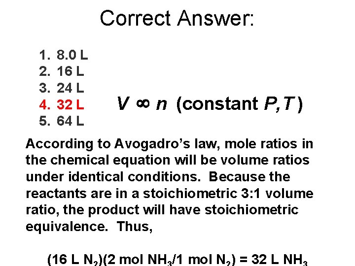 Correct Answer: 1. 2. 3. 4. 5. 8. 0 L 16 L 24 L