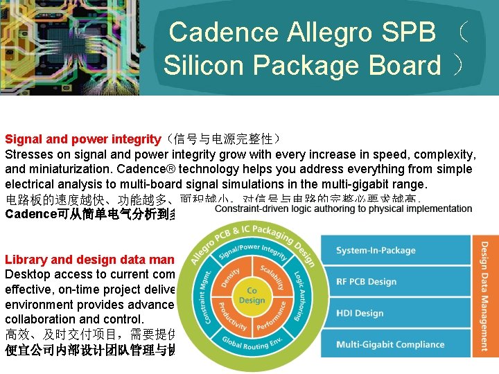 Cadence Allegro SPB （ Silicon Package Board ） Signal and power integrity（信号与电源完整性） Stresses on