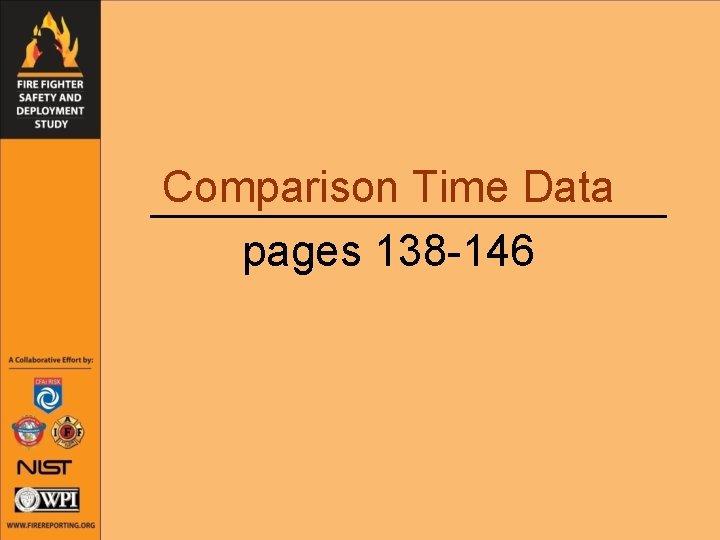 Comparison Time Data pages 138 -146 
