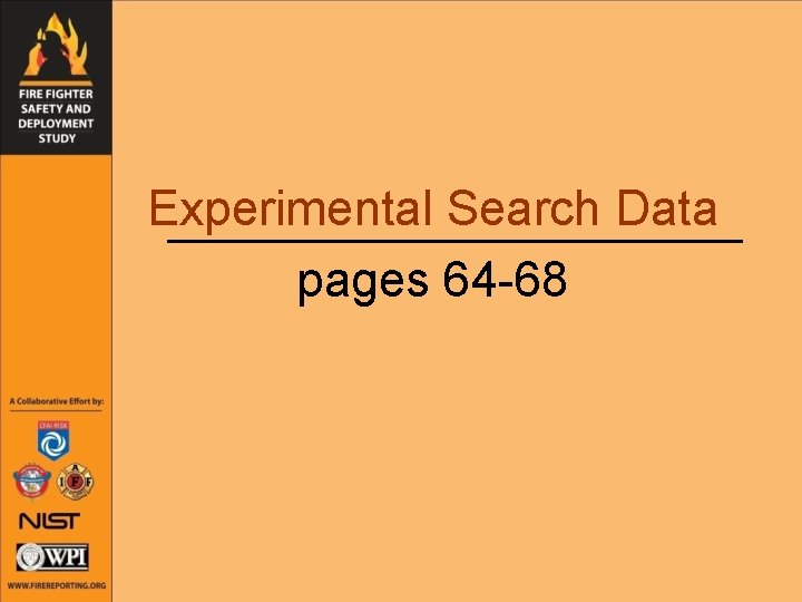 Experimental Search Data pages 64 -68 