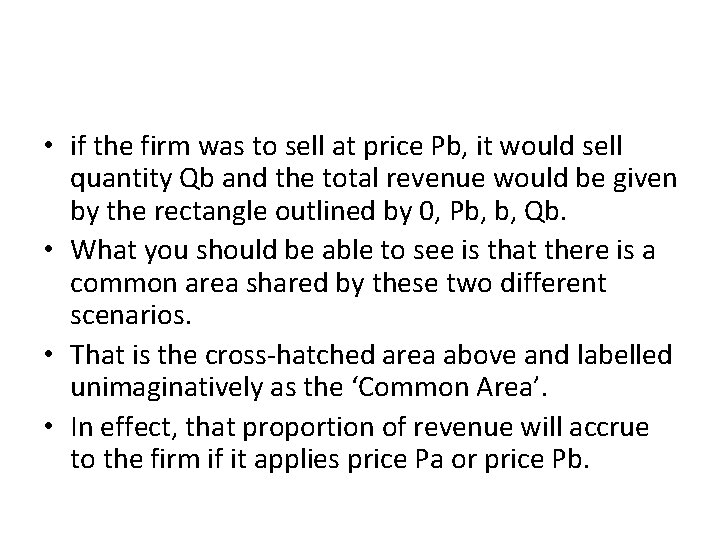 • if the firm was to sell at price Pb, it would sell