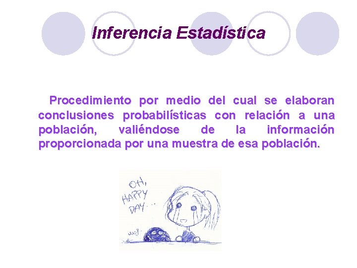 Inferencia Estadística Procedimiento por medio del cual se elaboran conclusiones probabilísticas con relación a