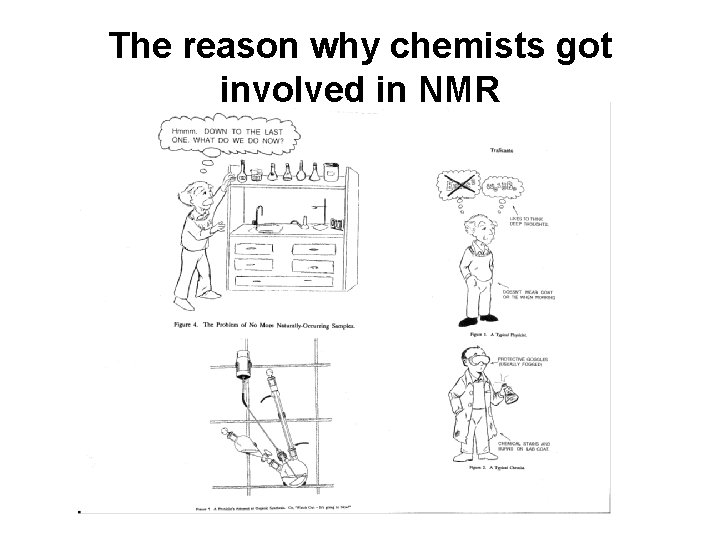 The reason why chemists got involved in NMR 