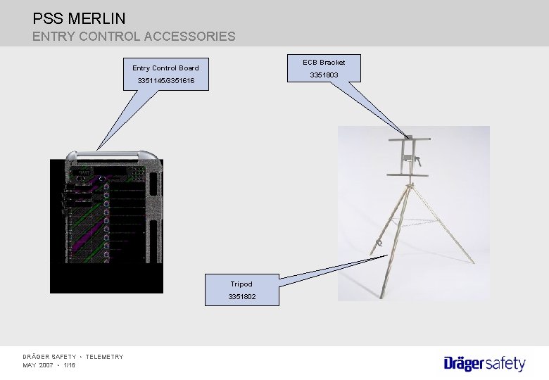 PSS MERLIN ENTRY CONTROL ACCESSORIES ECB Bracket Entry Control Board 3351803 3351145/3351616 Tripod 3351802