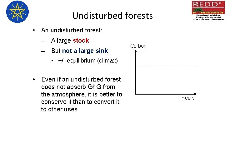 Undisturbed forests • An undisturbed forest: – A large stock – But not a