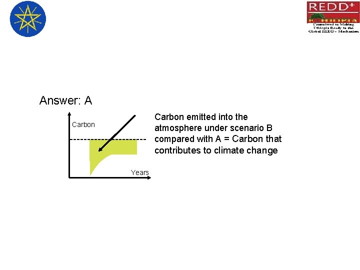 Answer: A Carbon emitted into the atmosphere under scenario B compared with A =