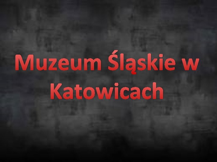 Muzeum Śląskie w Katowicach 