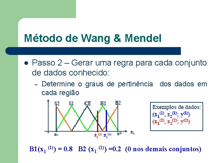 Método de Wang & Mendel l Passo 2 – Gerar uma regra para cada