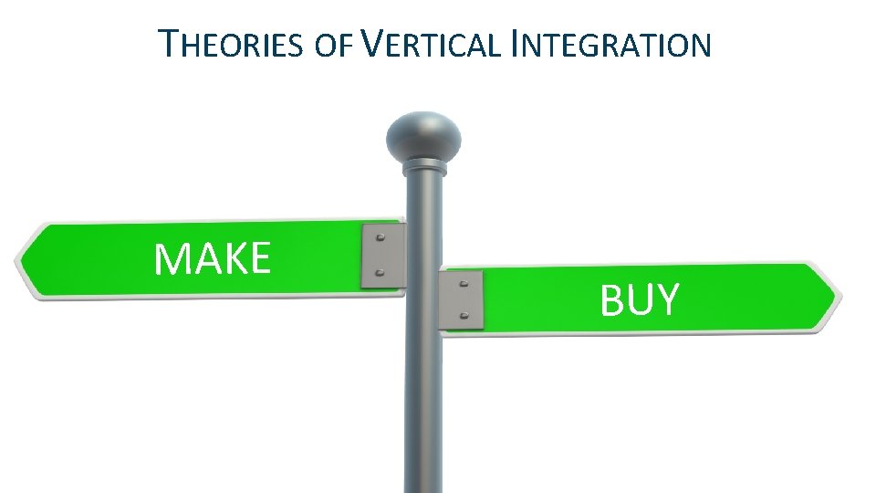 THEORIES OF VERTICAL INTEGRATION MAKE BUY 
