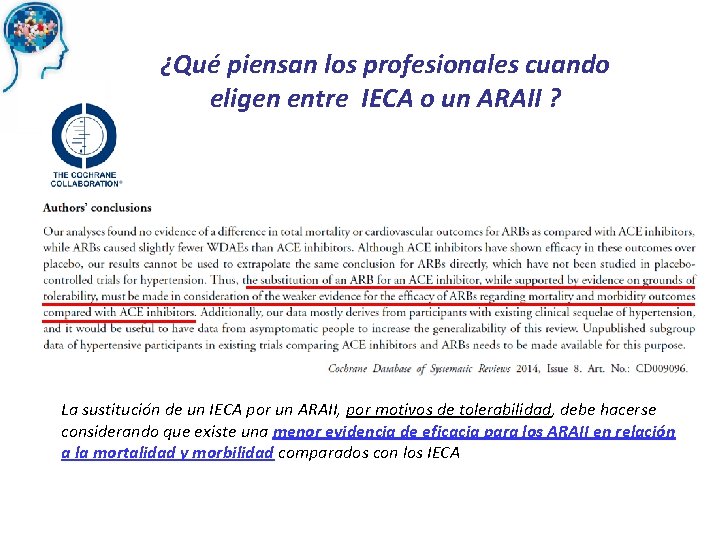 ¿Qué piensan los profesionales cuando eligen entre IECA o un ARAII ? La sustitución