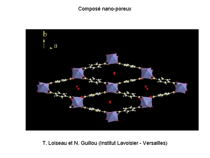 Composé nano-poreux T. Loiseau et N. Guillou (Institut Lavoisier - Versailles) 