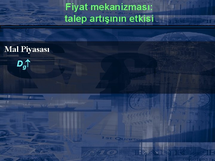 Fiyat mekanizması: talep artışının etkisi Mal Piyasası Dg 