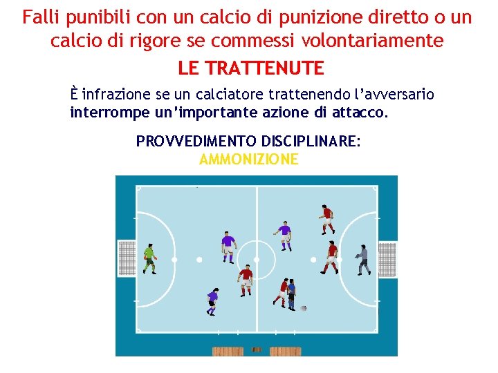 Falli punibili con un calcio di punizione diretto o un calcio di rigore se