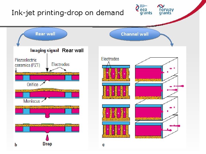 Ink-jet printing-drop on demand Rear wall Channel wall Rear wall 