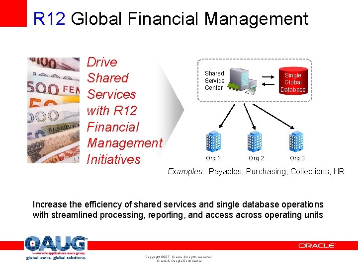 R 12 Global Financial Management Drive Shared Services with R 12 Financial Management Initiatives R 12 Global Financial Management Drive Shared Services with R 12 Financial Management Initiatives