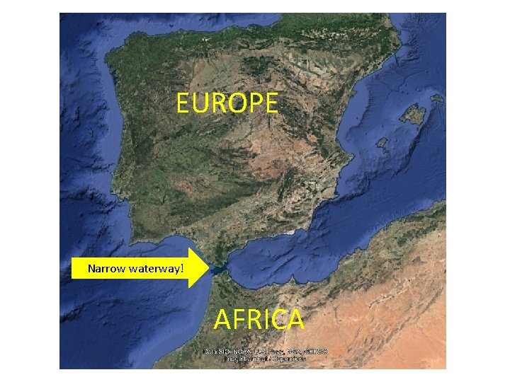 EUROPE Narrow waterway! AFRICA 