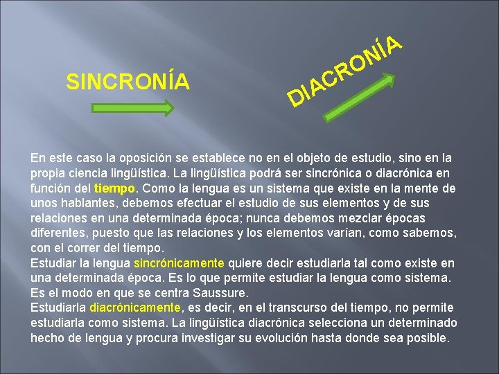 SINCRONÍA A Í N O R C DIA En este caso la oposición se SINCRONÍA A Í N O R C DIA En este caso la oposición se