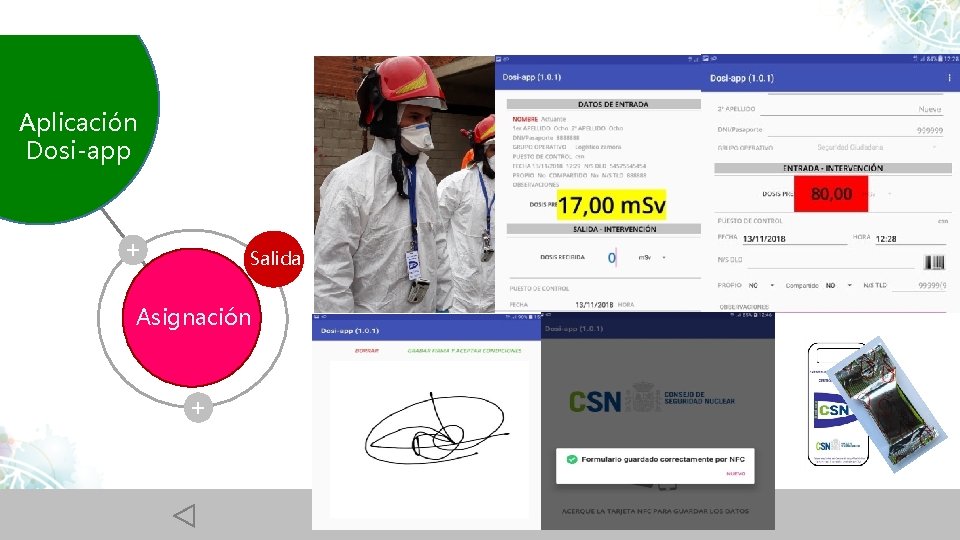 Aplicación Dosi-app + Salida Asignación + 