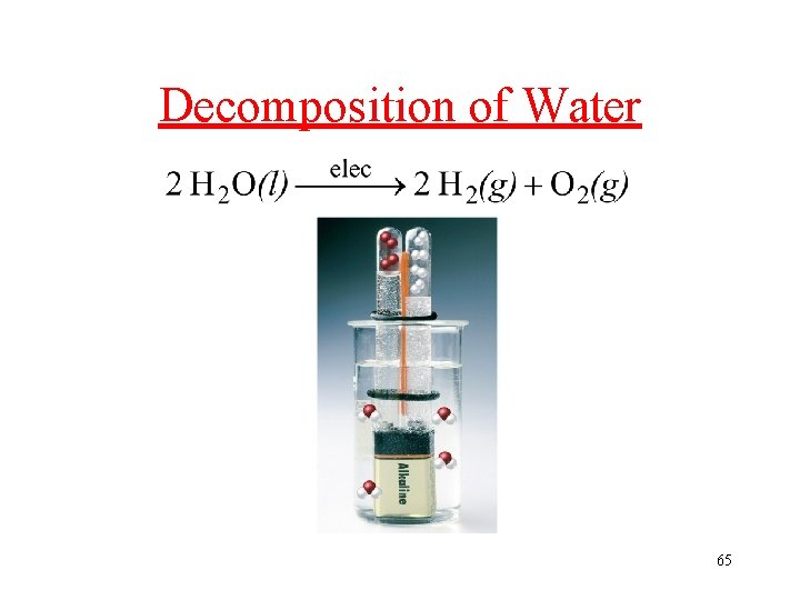 Decomposition of Water 65 
