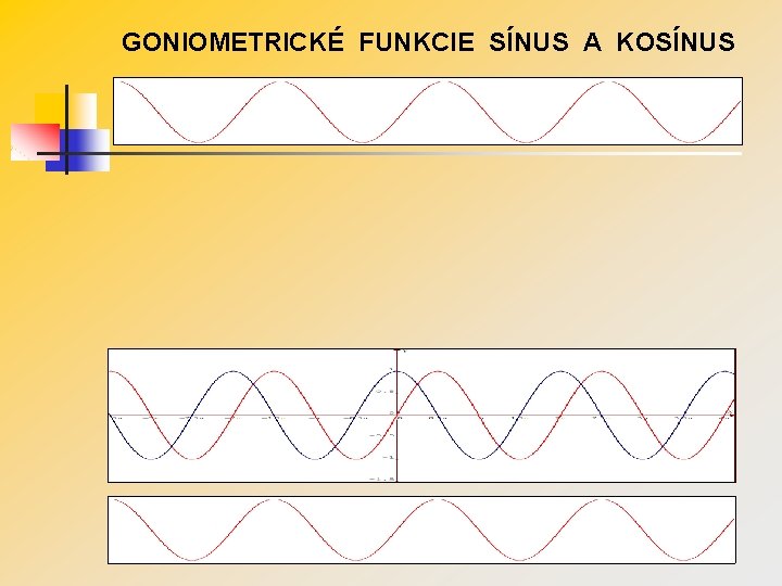 GONIOMETRICKÉ FUNKCIE SÍNUS A KOSÍNUS GONIOMETRICKÉ FUNKCIE SÍNUS A KOSÍNUS