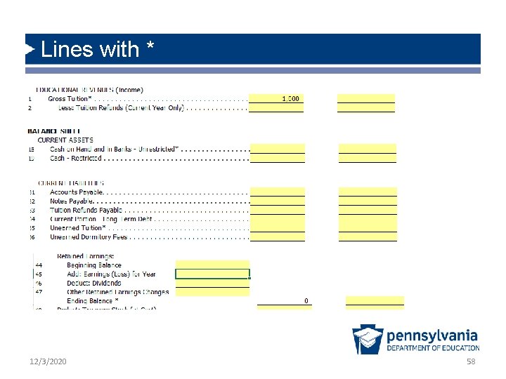 Lines with * 12/3/2020 58 Lines with * 12/3/2020 58
