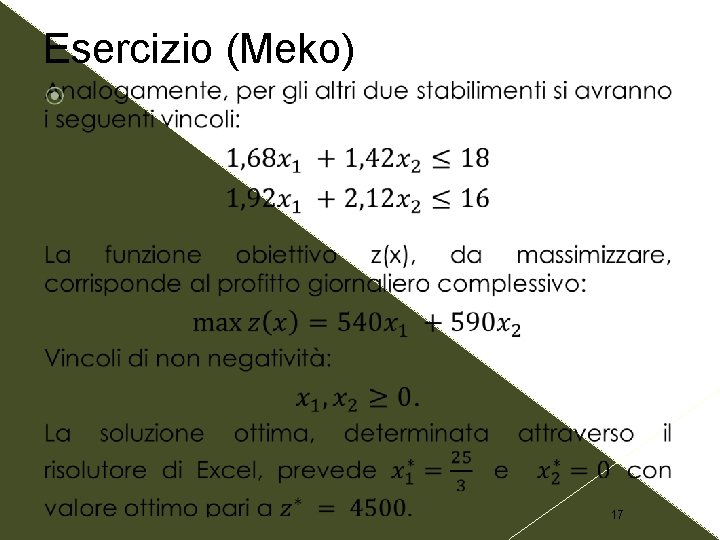 Esercizio (Meko) 17 