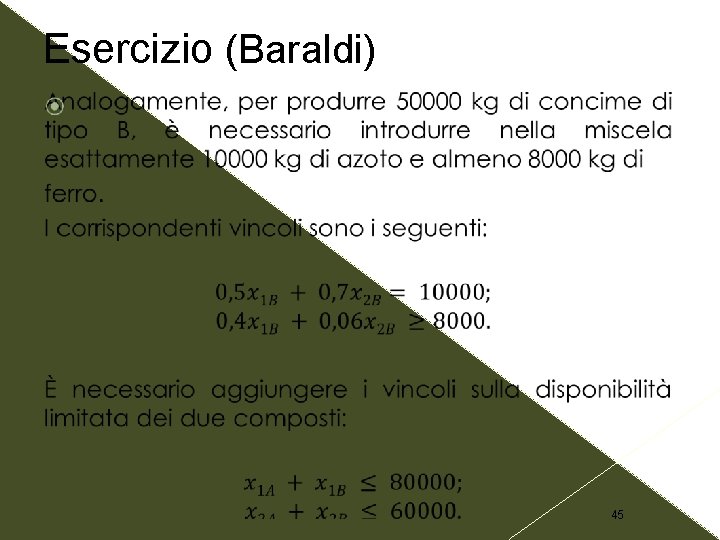 Esercizio (Baraldi) 45 