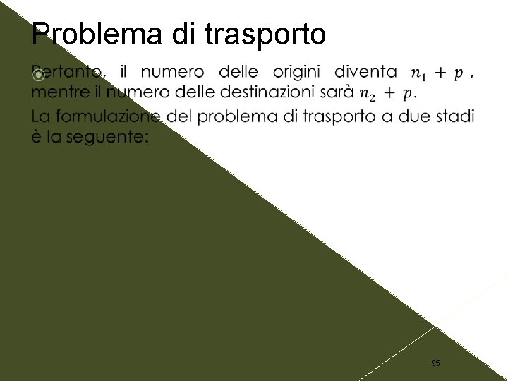 Problema di trasporto 95 