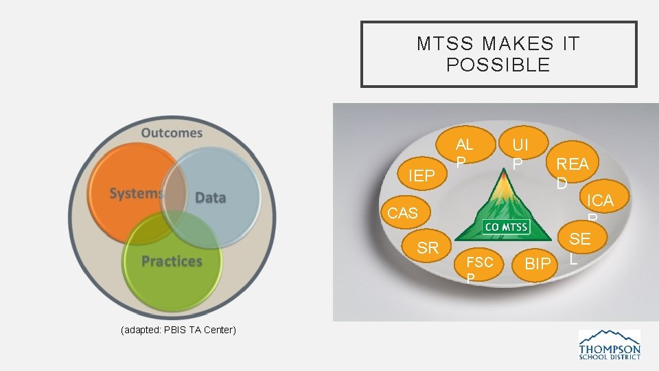 MTSS MAKES IT POSSIBLE IEP AL P CAS SR (adapted: PBIS TA Center) FSC