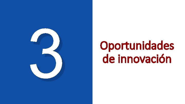 3 Oportunidades de innovación 3 Oportunidades de innovación