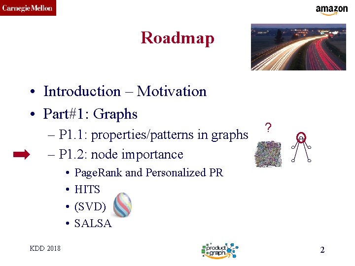 CMU SCS Roadmap • Introduction – Motivation • Part#1: Graphs – P 1. 1: