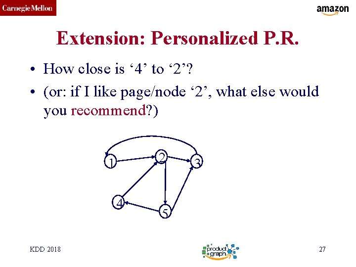 CMU SCS Extension: Personalized P. R. • How close is ‘ 4’ to ‘