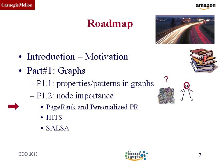 CMU SCS Roadmap • Introduction – Motivation • Part#1: Graphs – P 1. 1: