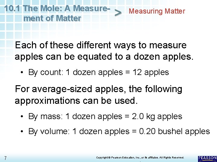 10. 1 The Mole: A Measurement of Matter > Measuring Matter Each of these 10. 1 The Mole: A Measurement of Matter > Measuring Matter Each of these